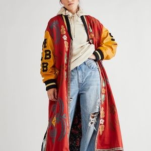 Free People Meadow Varsity Bomber Jacket